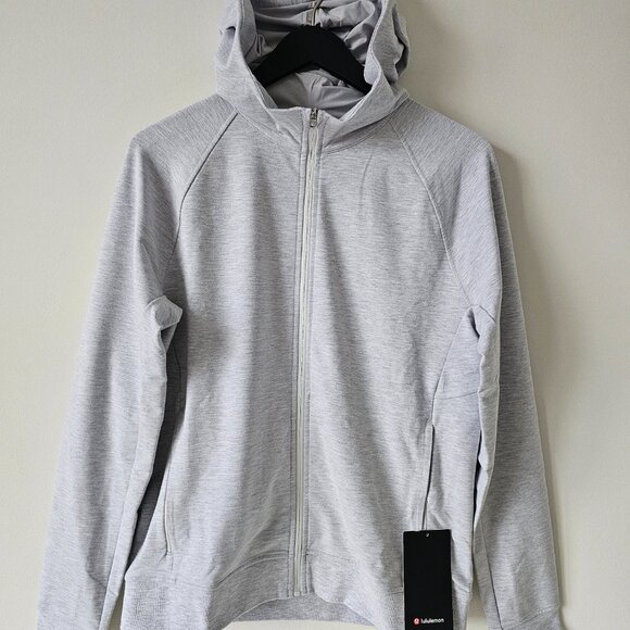 NWT LULULEMON HULS Heathered Grey City Sweat Full Zip Hoodie Men's XL, XXL - Picture 2 of 10